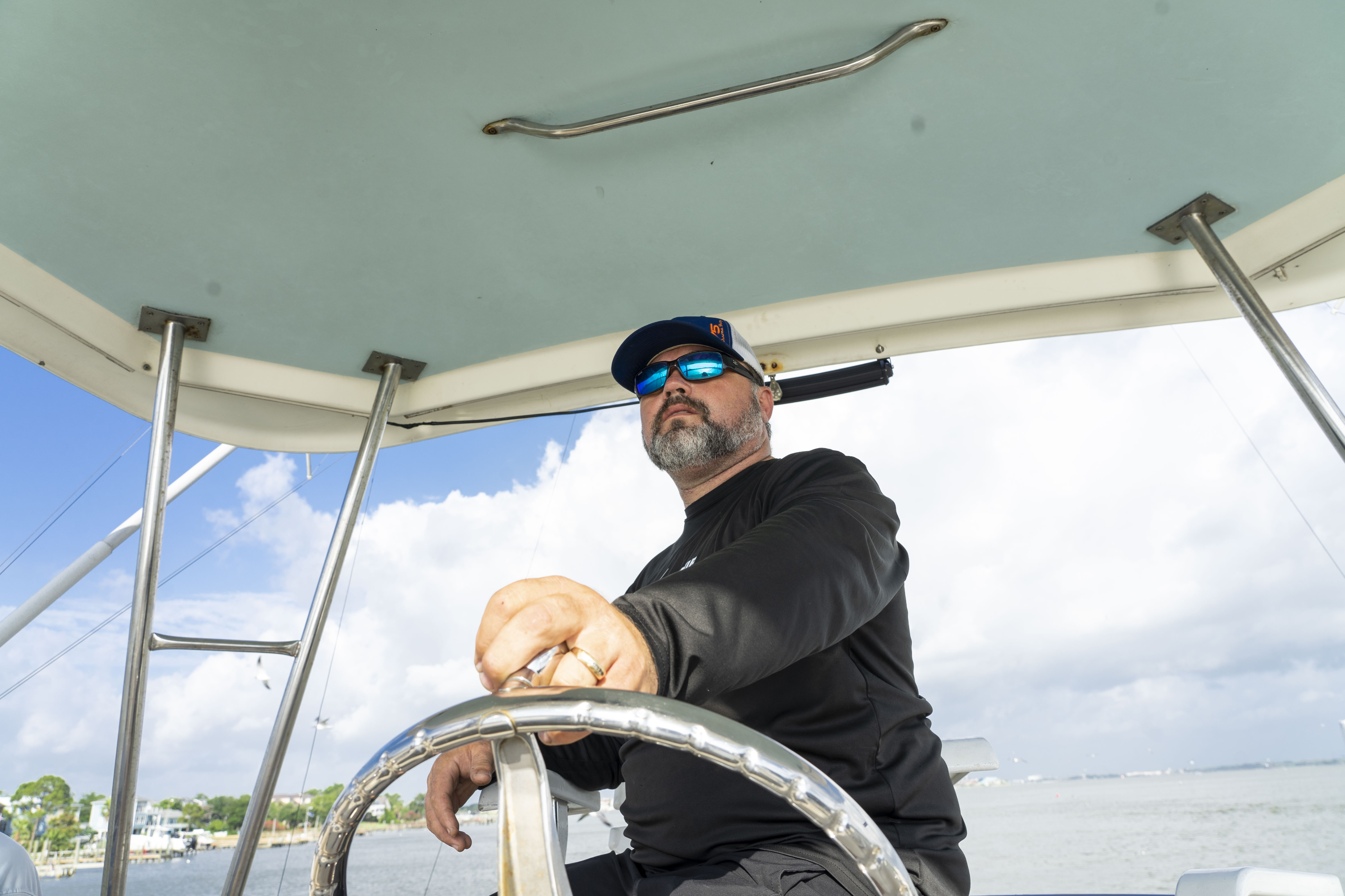 Captain Operating the Boat
