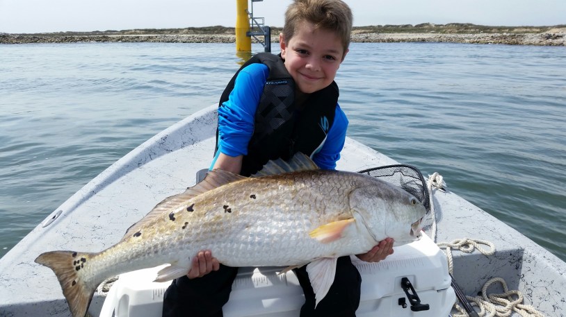 kids fishing redfish