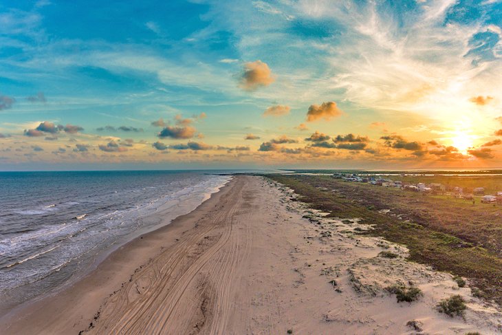 sunset in matagorda