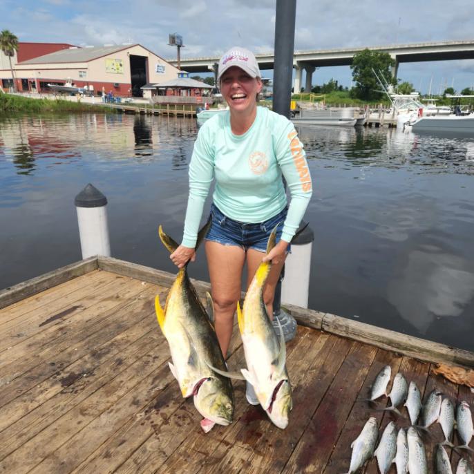 Jack Crevalle, Mangrove Snapper, Spanish Mackerel fishing in Pensacola, Florida