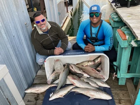 Striped Bass Fishing in Pottsboro, Texas
