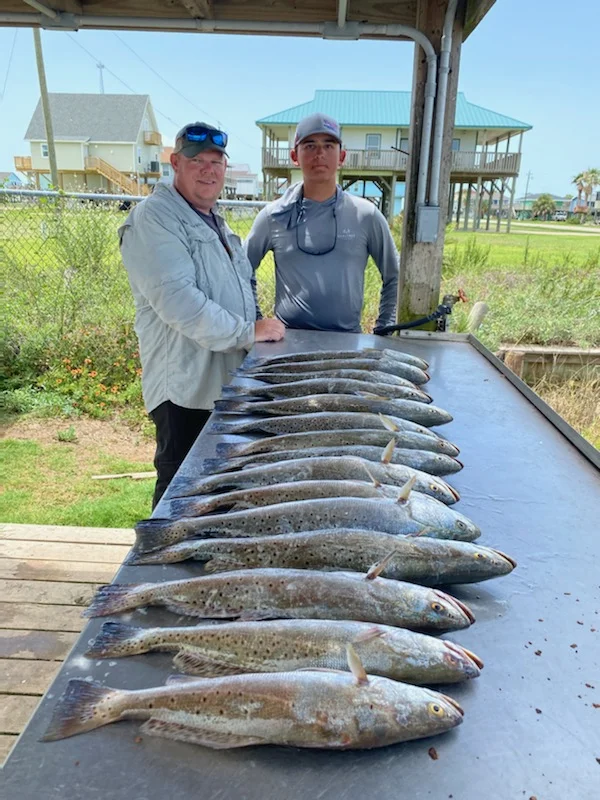 Speckled Trout / Spotted Seatrout fishing in Galveston, Texas
