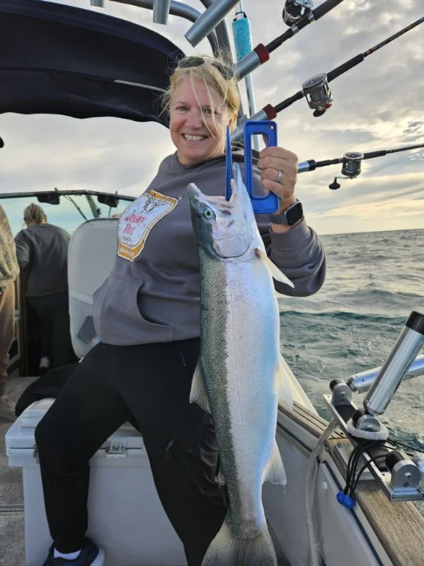 Fishing in Port Washington, Wisconsin