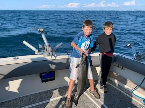 Atlantic Salmon fishing in St. Joseph, Michigan