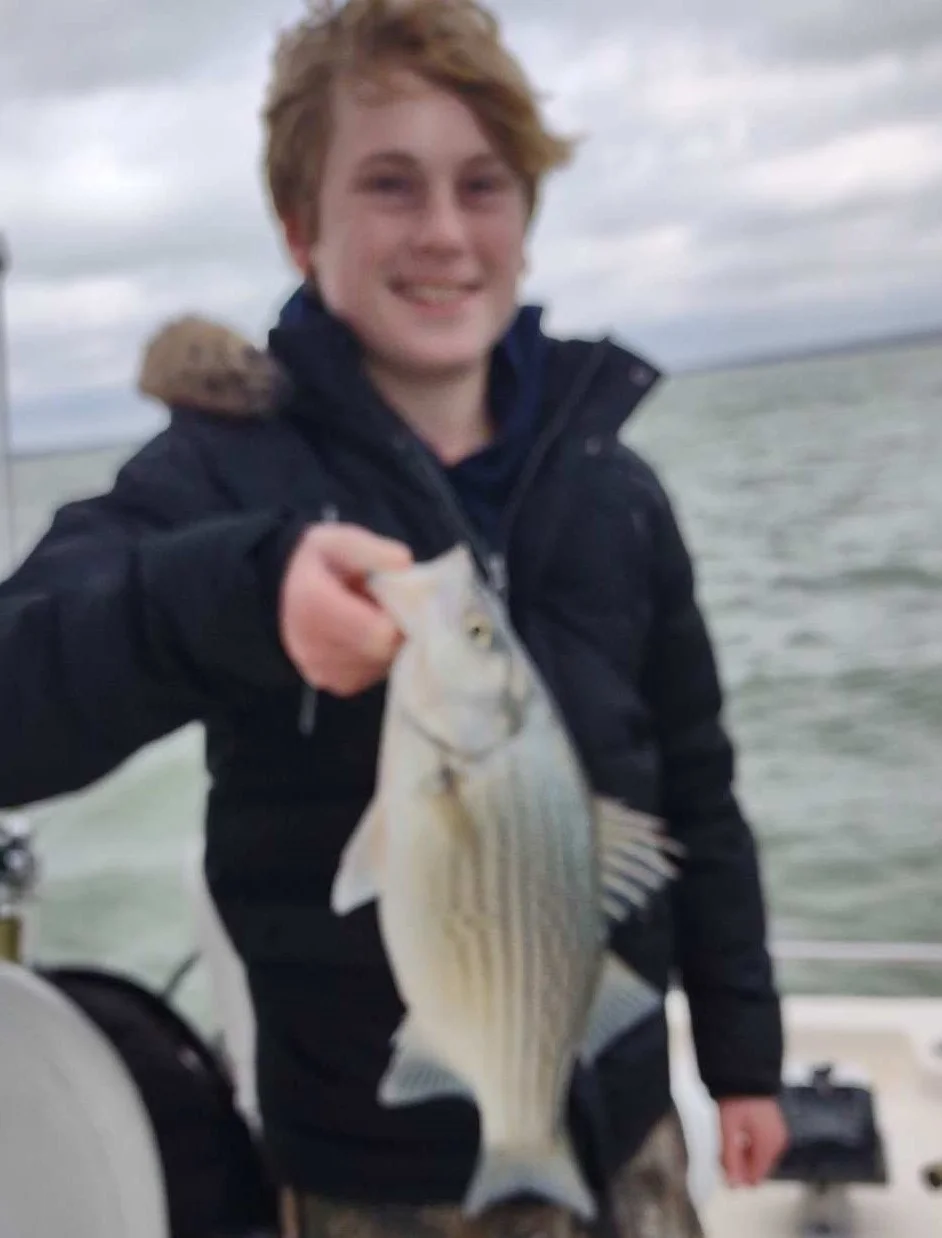 Hybrid Striped Bass Fishing in Runaway Bay, Texas
