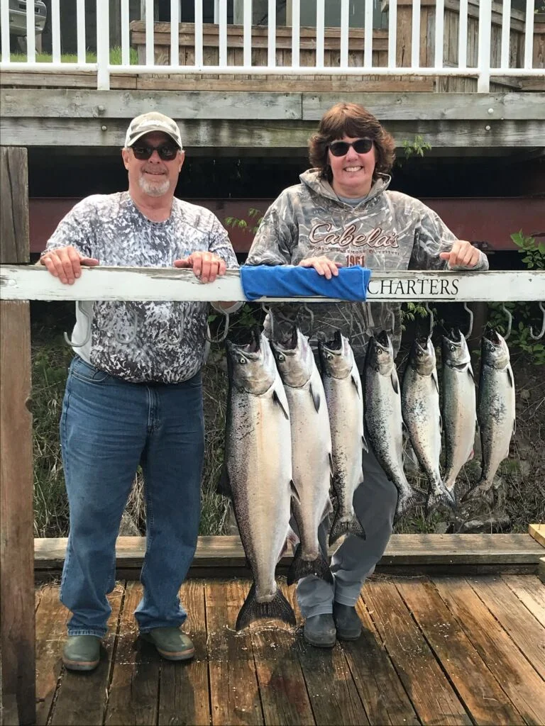 Chinook Salmon Fishing in Manistee, Michigan