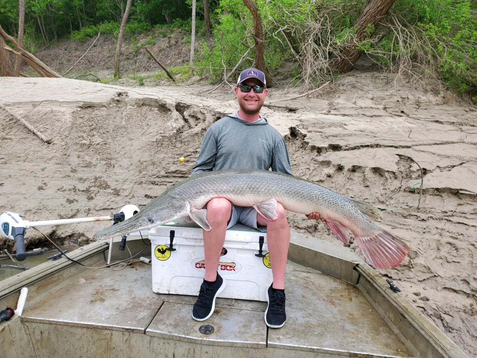 Alligator Gar fishing in Corsicana, Texas