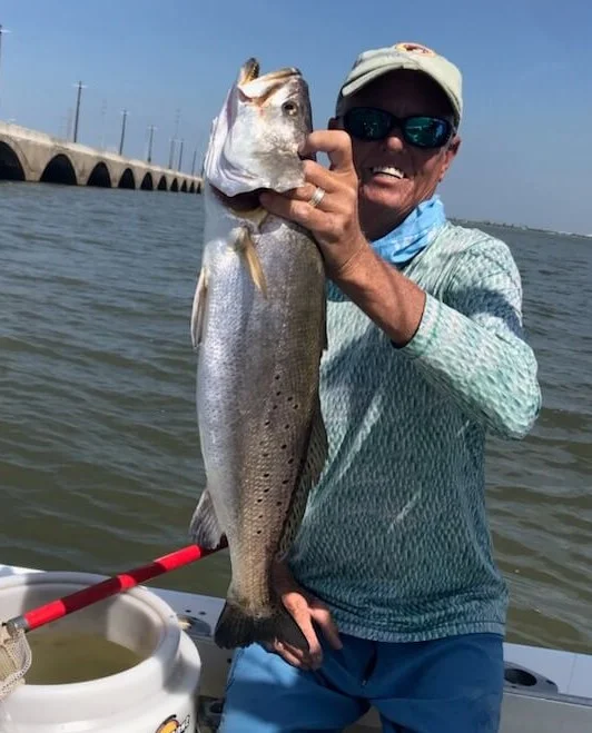 Speckled Trout / Spotted Seatrout fishing in Galveston, Texas