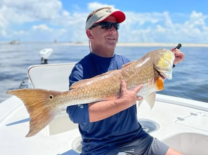 Redfish fishing in Biloxi, Mississippi