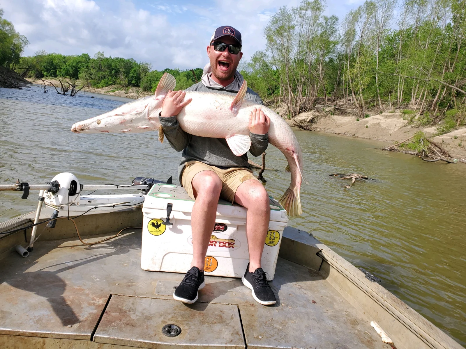 Alligator Gar fishing in Corsicana, Texas