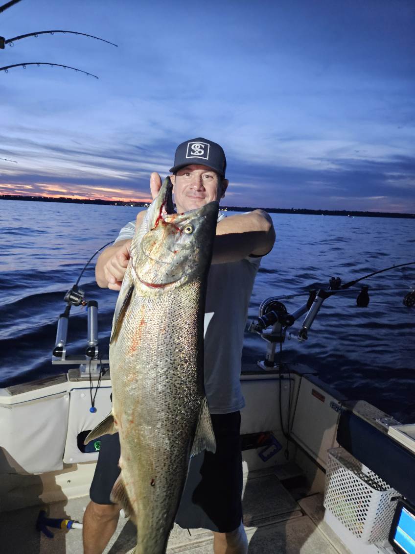 Fishing in Port Washington, Wisconsin