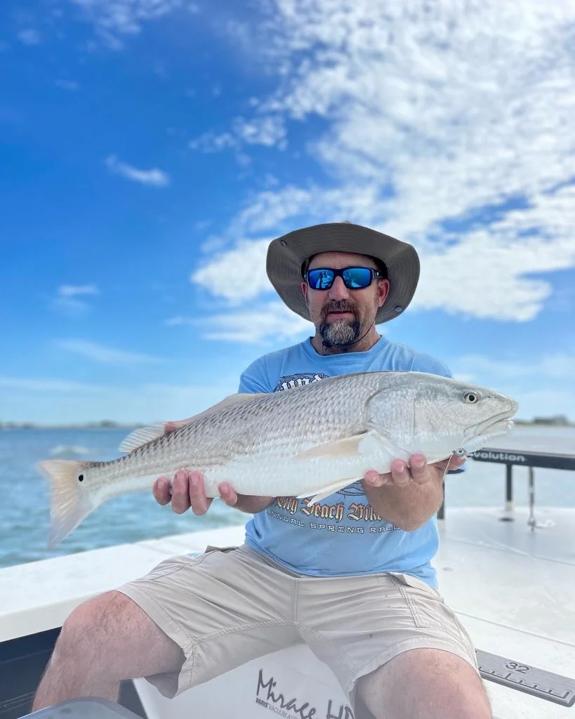 Redfish fishing in Wrightsville Beach, North Carolina, USA