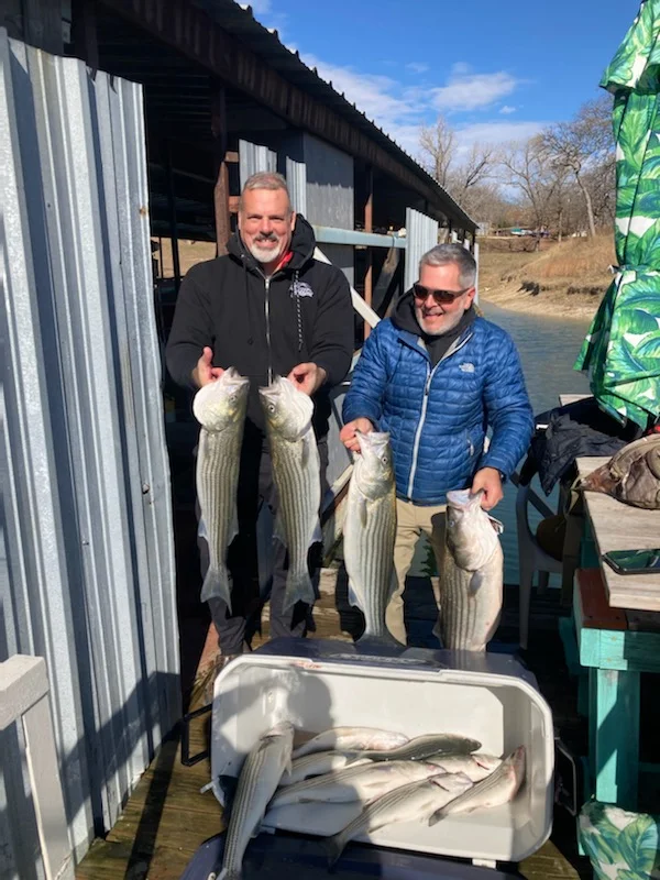 Striped Bass Fishing in Pottsboro, Texas