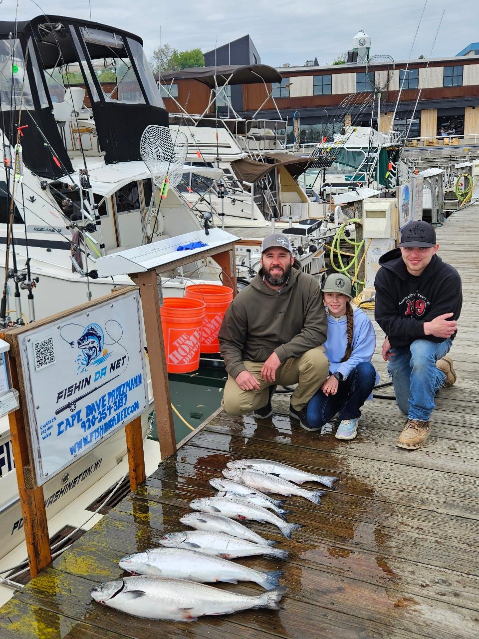 Fishing in Port Washington, Wisconsin