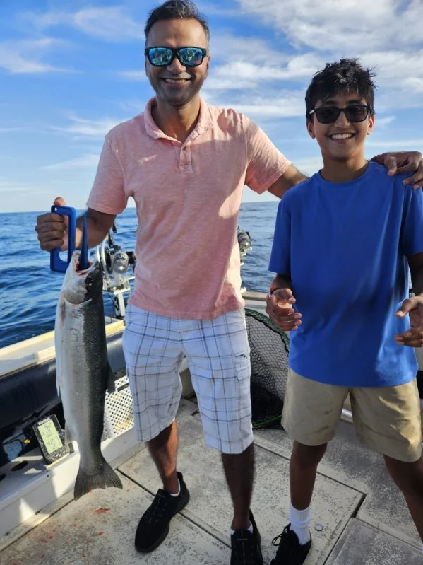 Fishing in Port Washington, Wisconsin