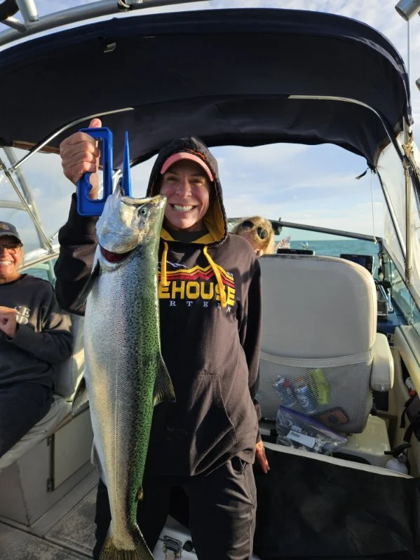 Fishing in Port Washington, Wisconsin
