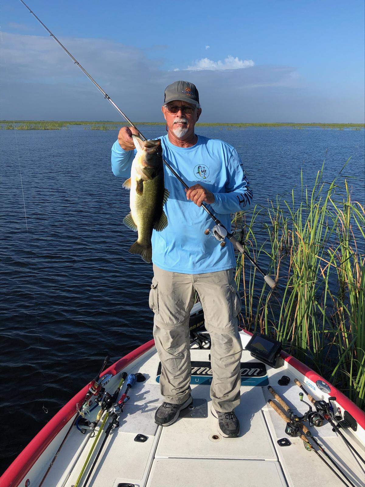 Largemouth Bass Fishing in Okeechobee, Florida, USA