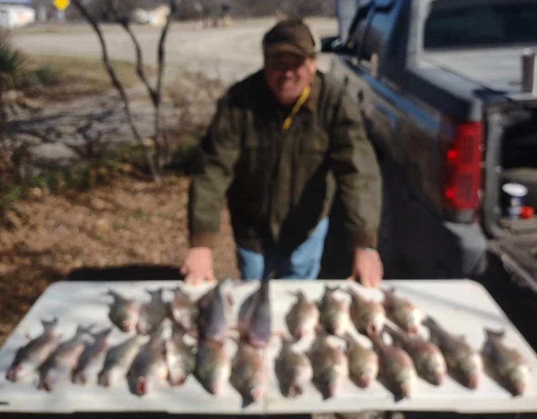 Hybrid Striped Bass Fishing in Runaway Bay, Texas