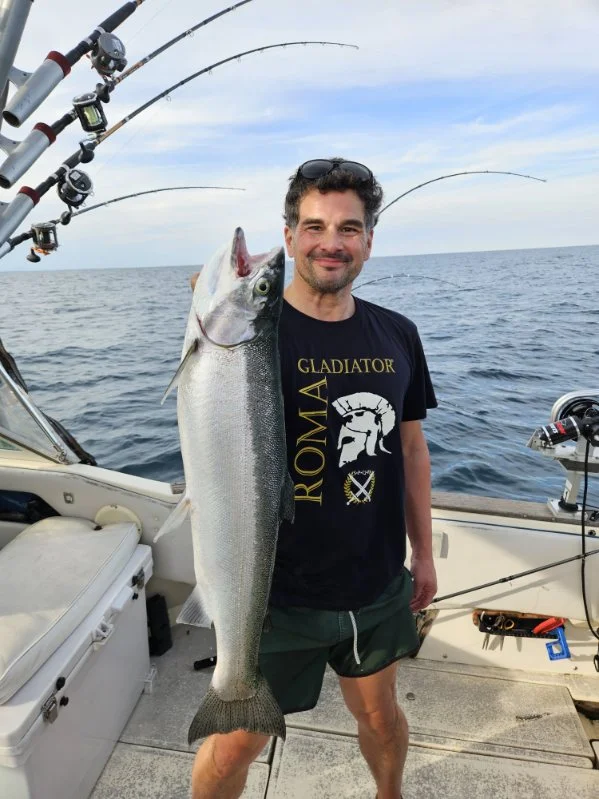 Fishing in Port Washington, Wisconsin