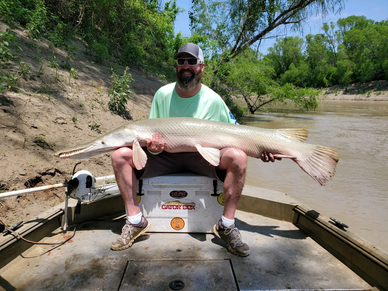 Alligator Gar fishing in Corsicana, Texas