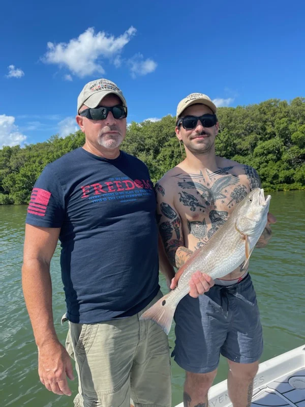 Redfish fishing in Clearwater, Florida