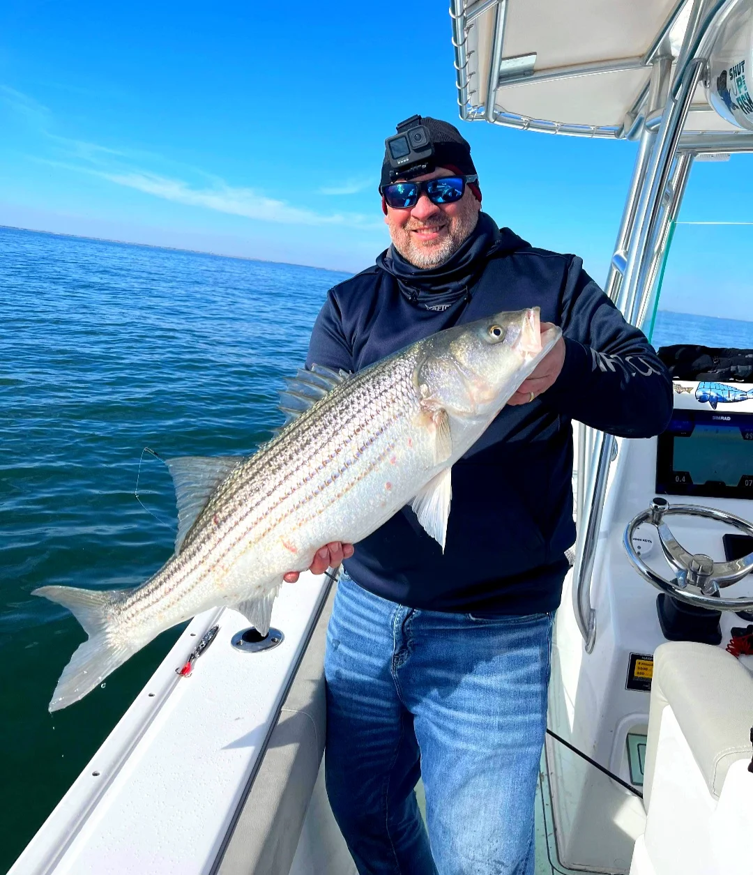 Hybrid Striped Bass Fishing in Stone Harbor, New Jersey