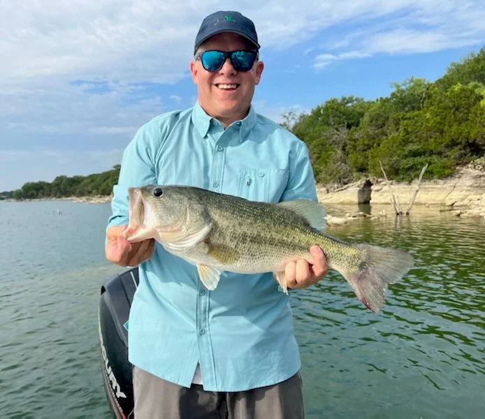 Largemouth Bass Fishing in Graford, Texas