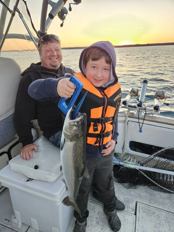 Fishing in Port Washington, Wisconsin