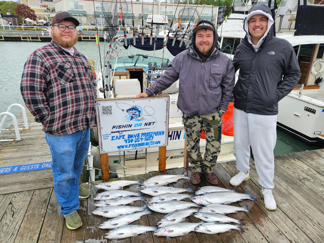 Fishing in Port Washington, Wisconsin