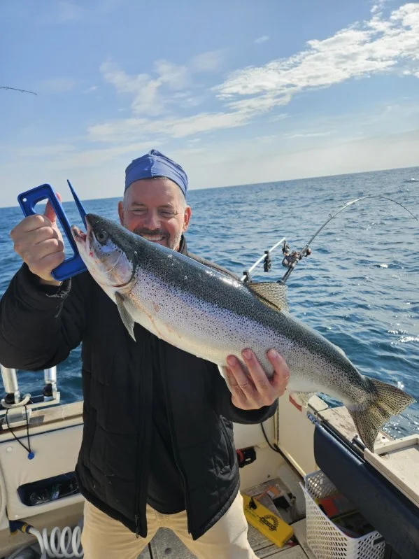 Fishing in Port Washington, Wisconsin