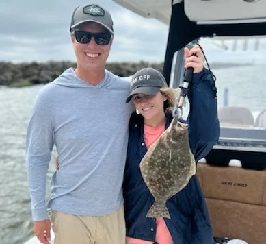 Flounder fishing in Little River, South Carolina