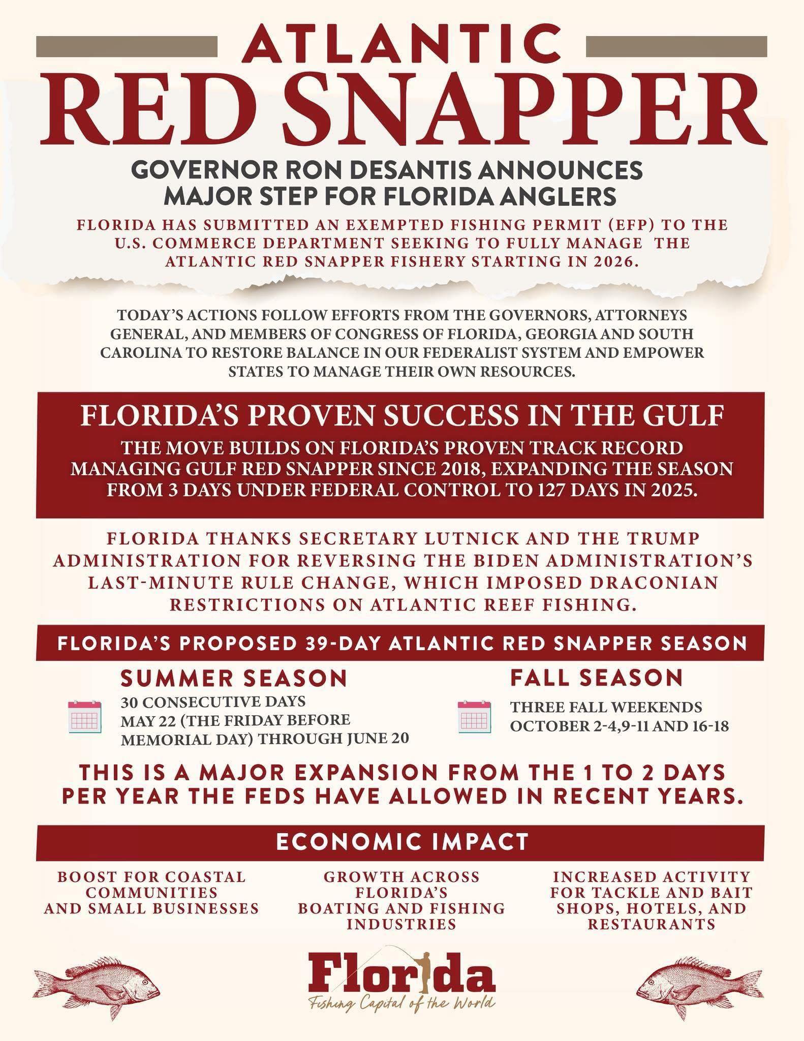 Florida Red Snapper Season Trips 
