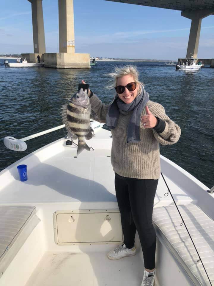 Sheepshead Fishing in Orange Beach, Alabama