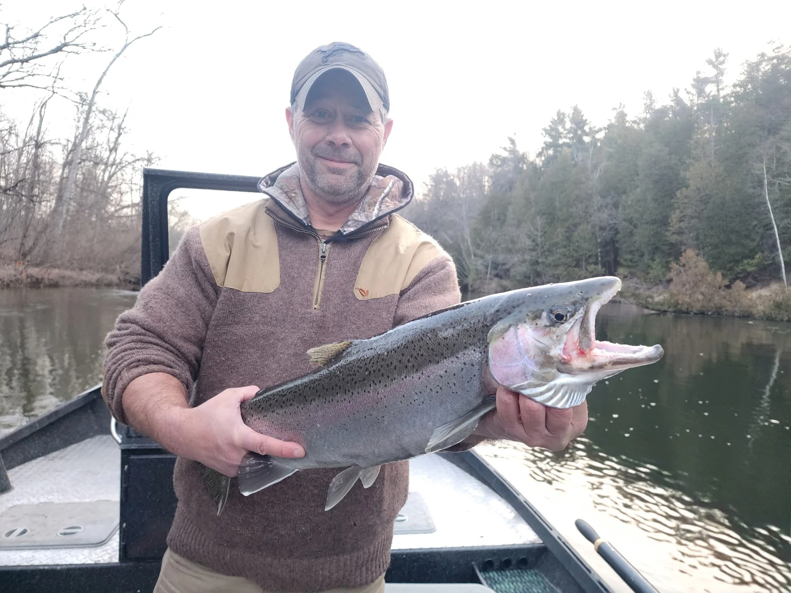 River fishing salmon or steelhead 