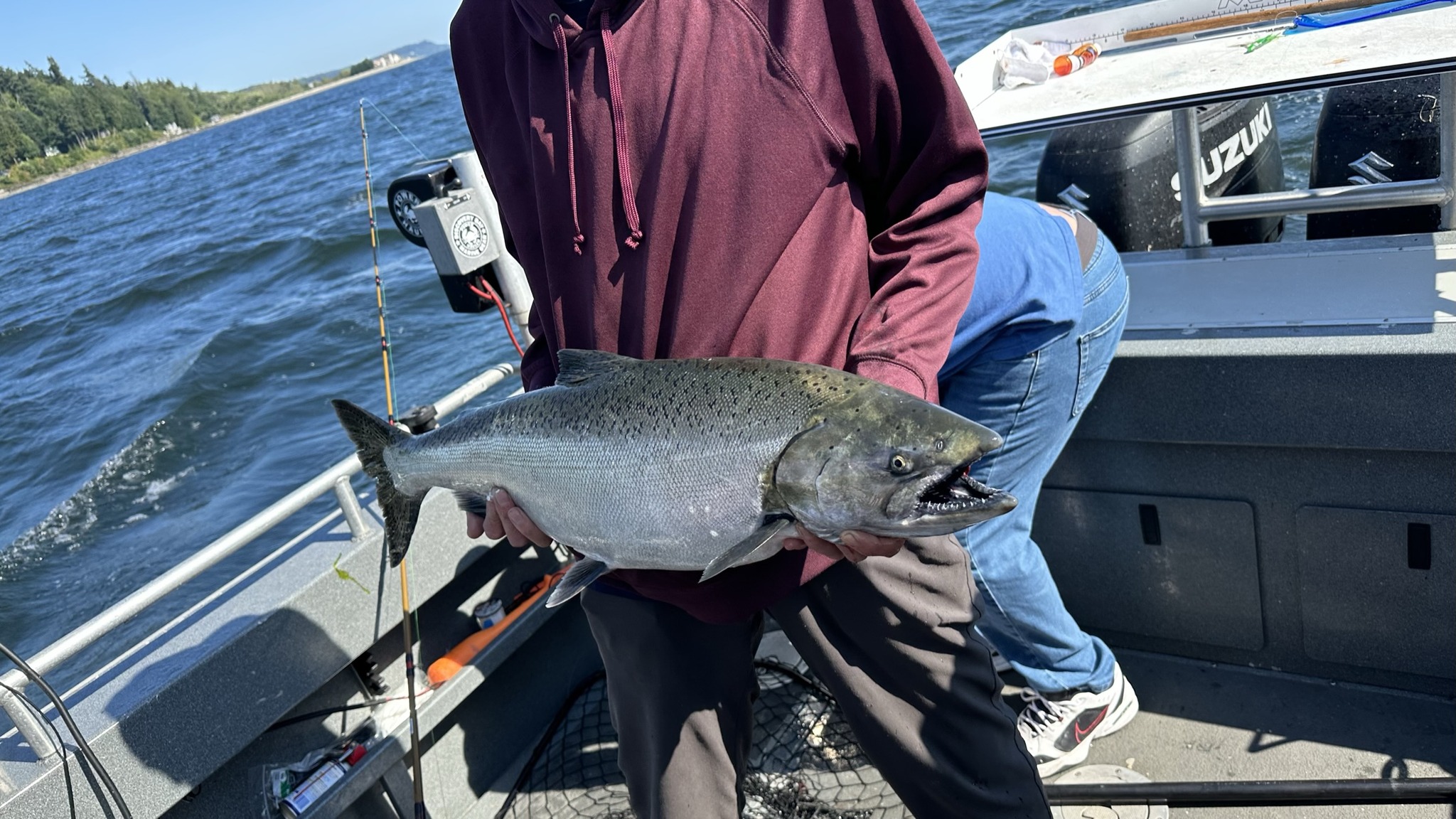 Salmon fishing on beautiful Puget Sound near Seattle